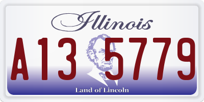 IL license plate A135779