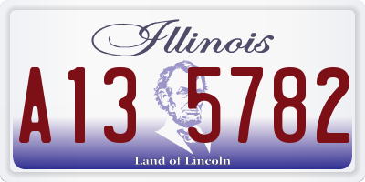 IL license plate A135782