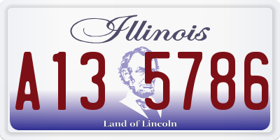 IL license plate A135786