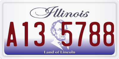 IL license plate A135788