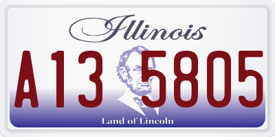 IL license plate A135805