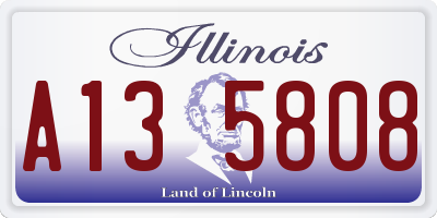 IL license plate A135808