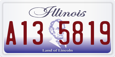 IL license plate A135819