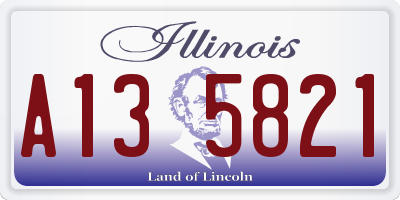 IL license plate A135821