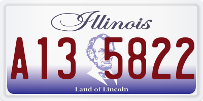 IL license plate A135822
