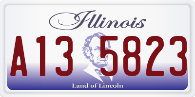 IL license plate A135823