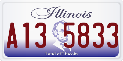 IL license plate A135833