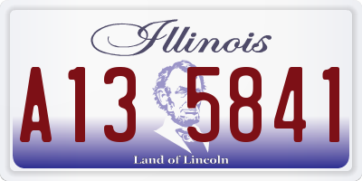 IL license plate A135841
