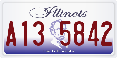 IL license plate A135842