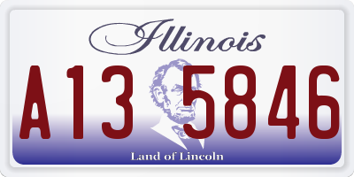 IL license plate A135846