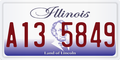IL license plate A135849