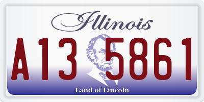 IL license plate A135861