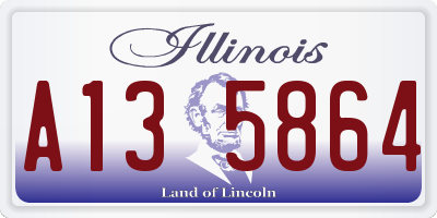 IL license plate A135864