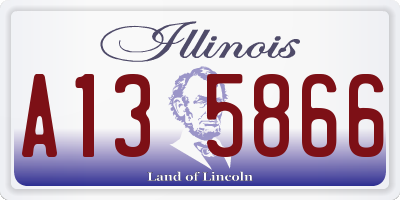 IL license plate A135866