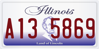 IL license plate A135869