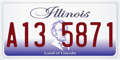 IL license plate A135871