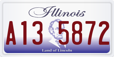 IL license plate A135872