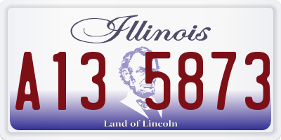 IL license plate A135873