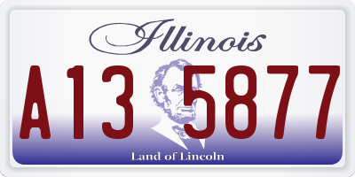 IL license plate A135877