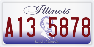 IL license plate A135878