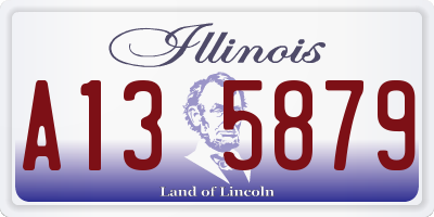 IL license plate A135879
