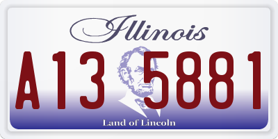 IL license plate A135881