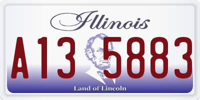 IL license plate A135883