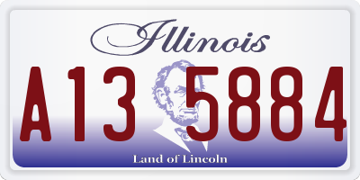 IL license plate A135884