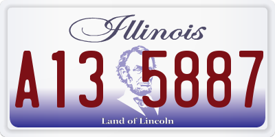 IL license plate A135887