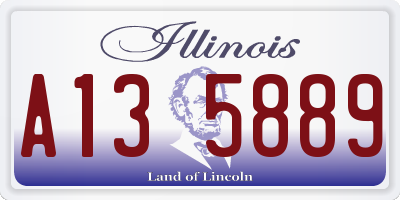 IL license plate A135889