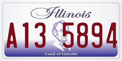 IL license plate A135894