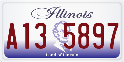 IL license plate A135897