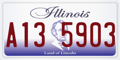 IL license plate A135903