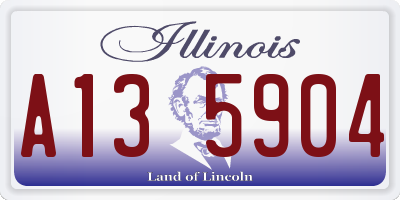 IL license plate A135904