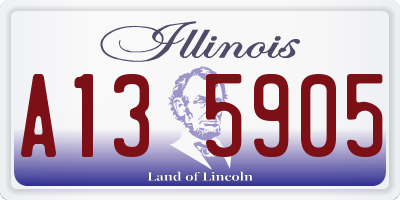IL license plate A135905