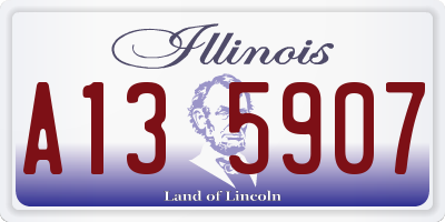 IL license plate A135907