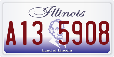 IL license plate A135908