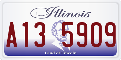 IL license plate A135909