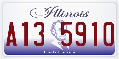 IL license plate A135910