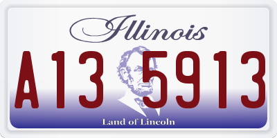 IL license plate A135913