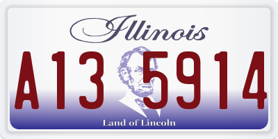 IL license plate A135914
