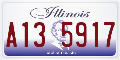 IL license plate A135917