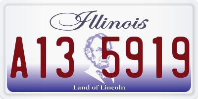 IL license plate A135919