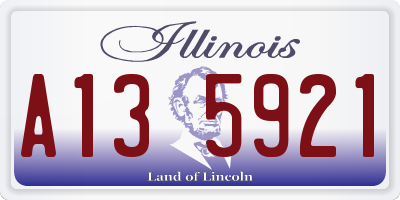 IL license plate A135921