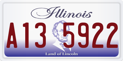 IL license plate A135922