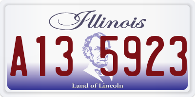 IL license plate A135923