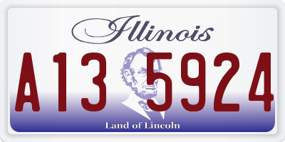 IL license plate A135924