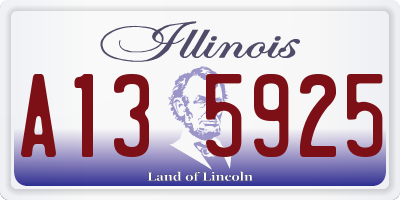 IL license plate A135925