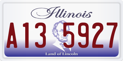 IL license plate A135927