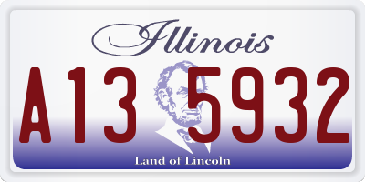 IL license plate A135932